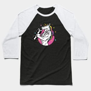 Muscular Unicorn - Funny design Baseball T-Shirt